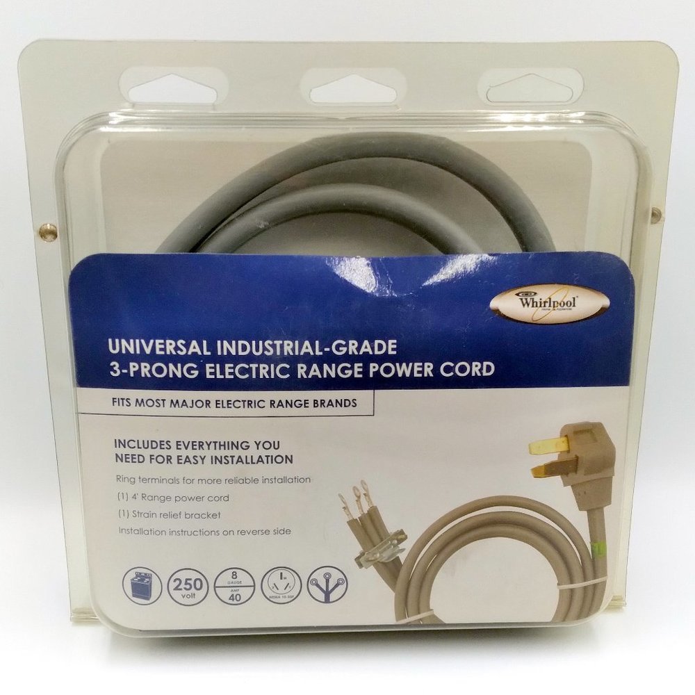 Whirlpool 8171385RC 4' 40-Amp 3 Wire Range Power Cord